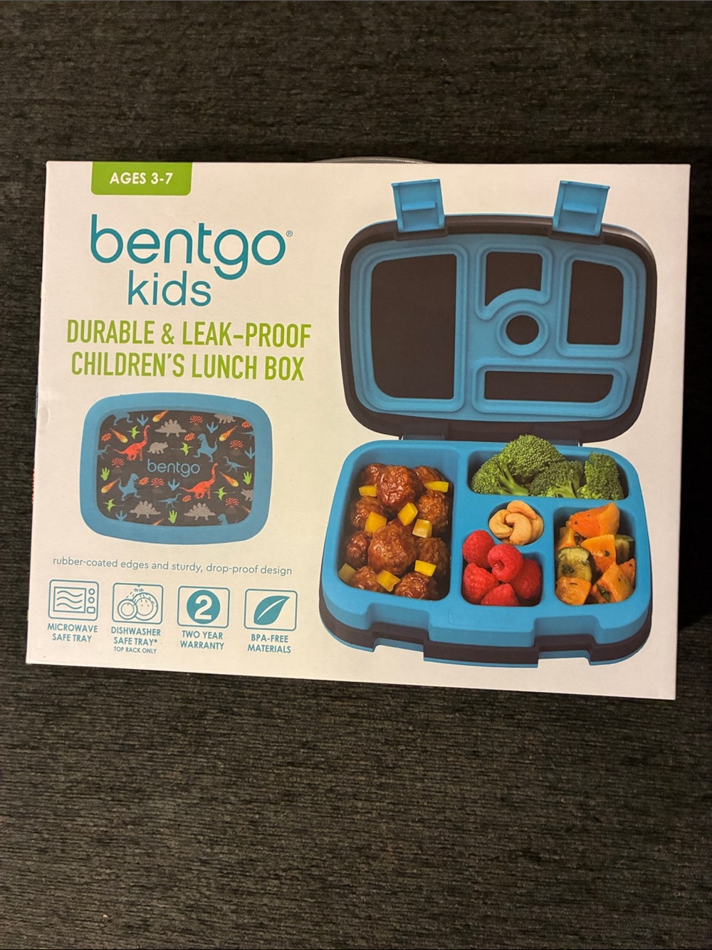 kids Blue Durable Bentgo Leak-Proof Children's Lunch Box